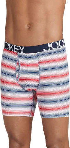 Miniatura 2 de Jockey Ropa interior ActiveStretch Midway para hombre, paquete de 3, Raya verde azul