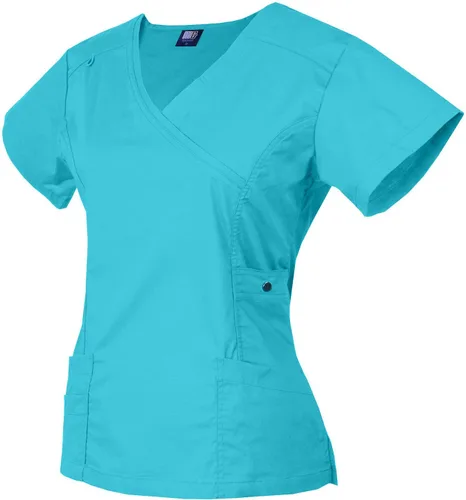Miniatura 3 de Medgear - Conjunto de ropa quirúrgica para mujer con pantalones elásticos de 12 bolsillos