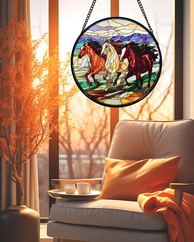 Miniatura 13 de Atrapasoles de Vidrio Manchado para Colgar en Ventana, Elefante Colorido para Capturar el Sol para Puerta, Decoración del Hogar, Atrapasoles de Plata