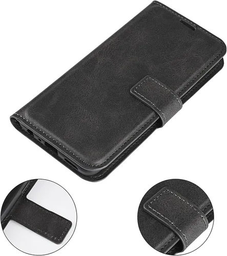 Miniatura 7 de Funda con tapa para Motorola Moto G Stylus 5G 2022 Funda protectora magnética de piel sintética para Moto G Stylus Folio Book Cover con soporte Negro