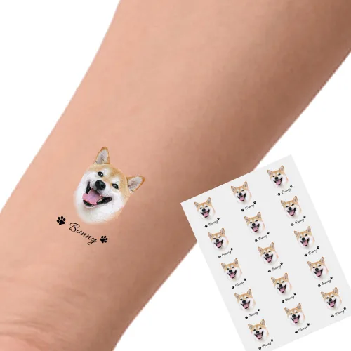 Miniatura 22 de YESCUSTOM Tatuajes temporales personalizados con foto, tatuaje facial personalizado con logotipo para adultos, parejas, mujeres, hombres, tatuajes