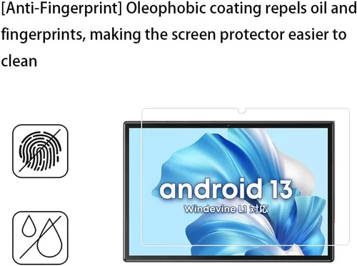 Miniatura 4 de Walieoka - Protector de pantalla compatible con CHUWI Hi10 XPro de 10.1 pulgadas, película protectora de vidrio templado de dureza 9H, resistente a