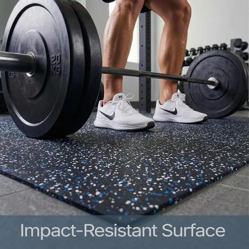 Miniatura 4 de Rollo de piso de goma resistente de 1/4" de espesor de Floor Inc Tapetes de piso de goma reciclada flexibles para gimnasio en casa Tapete