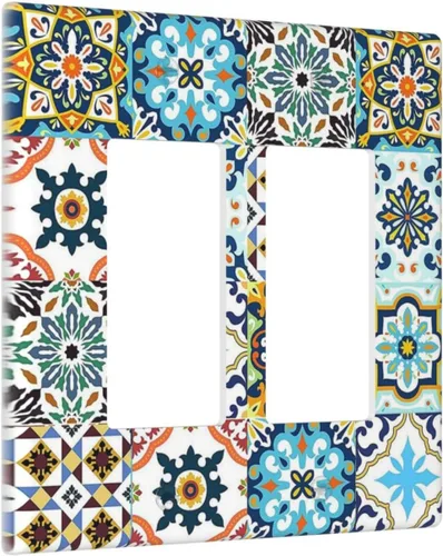 Miniatura 11 de Cubiertas Decorativas para Placas de Interruptor Diente de León Azul Rústico Citas Inspiradoras Casa de Campo Tablón de Madera Gris 1 Gang Cubierta
