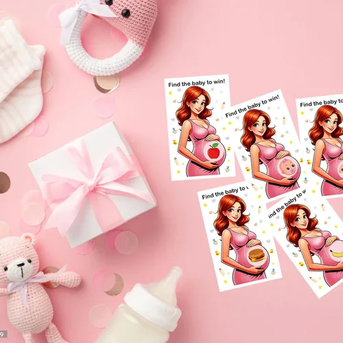 Miniatura 6 de RokAPary Find the Baby to Win Girl - Juego de rascar para niña, juegos tontos fáciles de jugar, idea divertida, actividad rompehielos para baby