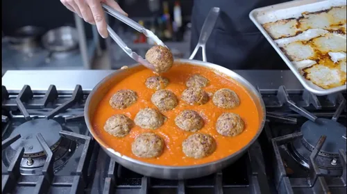 Miniatura 6 de Babish Sartén de 12 Pulgadas de Acero Inoxidable de Tres Capas con Tapa – Sartén Profesional para Sellar, Saltear y Cocinar con Calor Uniforme