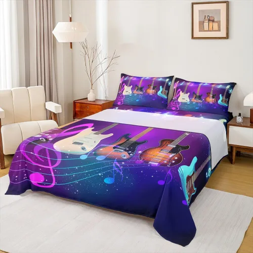 Miniatura 39 de Juego de sábanas de mariposa morada, tamaño Queen, con bolsillo profundo, galaxia mística, juego de ropa de cama de mariposa azul para niños, niñas