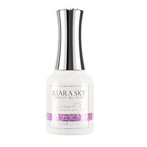 KIARA SKY Esmalte de gel DiamondFX Reflective Glitter Soak Off con efecto de polvo Sparkle Diamond 0.5 fl oz, Beets It (morado)