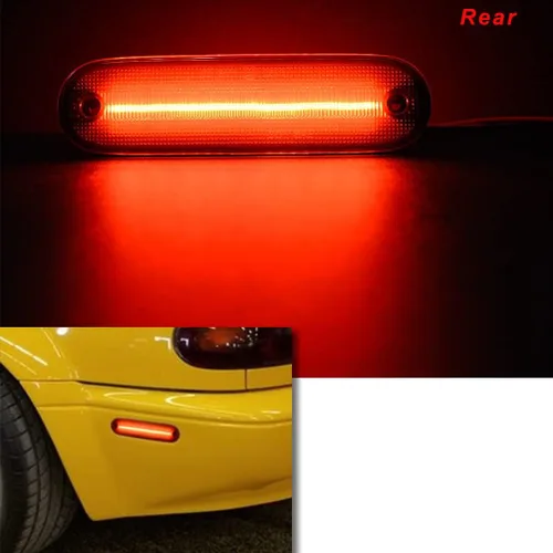 Miniatura 5 de 4 luces delanteras y traseras Miata LED de marcador lateral para Mazda Miata MX-5 1990-1997 Mazda Miata MX5 1999-2005 Mazda Miata MX5 lente ahumada