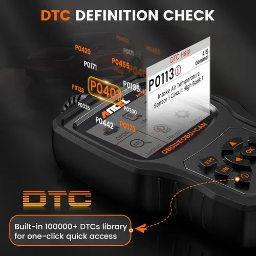 Miniatura 8 de ANCEL AD530 - Escáner OBD2 para automóvil, lector de código de diagnóstico con definición de código mejorada y gráficos de estado de la batería