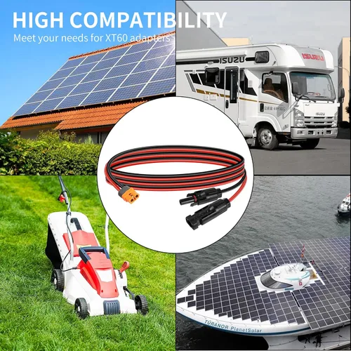 Miniatura 6 de YACSEJAO Cable de carga solar a XT60i 12AWG 1.5M enchufe solar a conector solar XT60 a XT60i-F Cable de panel solar para estación de energía