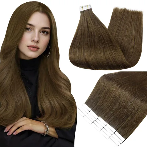 Miniatura 25 de Full Shine - Extensiones de cabello con cinta adhesiva de 18 pulgadas, extensiones de cabello Remy de 1.76 oz, extensiones de cabello lacio