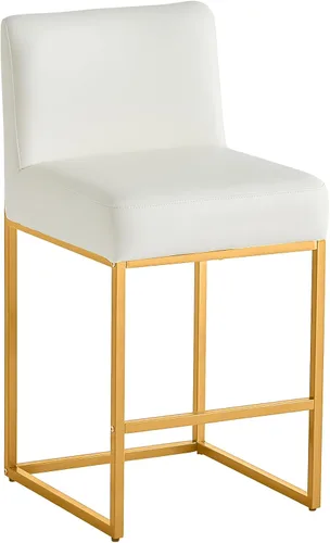 Miniatura 38 de Taburetes de bar de altura de mostrador, taburetes de bar de 26 pulgadas, 1 juego, taburetes de cocina modernos de cuero sintético con respaldos