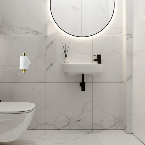 Miniatura 8 de Soporte para papel higiénico autoadhesivo, sin taladrar para baño, baño, baño, soporte de pared, acero inoxidable (dorado)