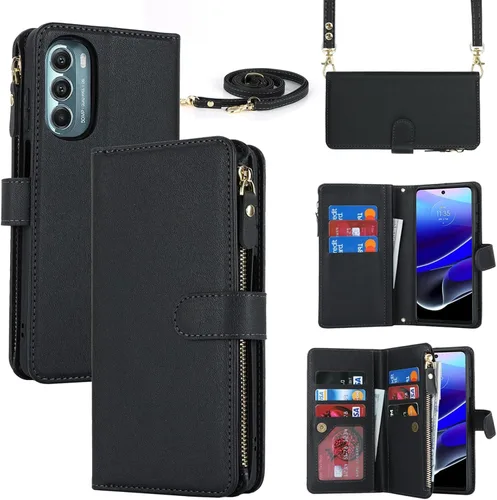 Funda tipo cartera para Motorola Moto G Stylus 5G (2022) para mujeres y hombres, con tarjetero XT2215, funda cruzada para Moto G Stylus 5G con