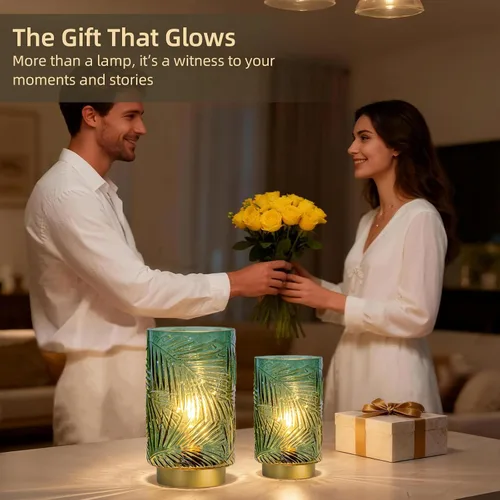 Miniatura 9 de Lámpara de mesa con pilas, lámparas inalámbricas para decoración del hogar, luz nocturna a pilas con bombilla LED con temporizador, luces