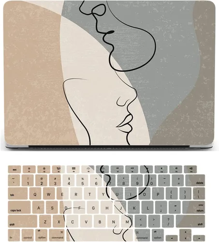 Miniatura 15 de Funda compatible con MacBook Air de 11 pulgadas, cubierta protectora de plástico y cubierta de teclado, grano de madera