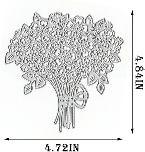 Miniatura 2 de Hying Troqueles de corte de marco de flores de boda para hacer tarjetas, decoración de álbumes de fotos, flores florales, troqueladas, despedida