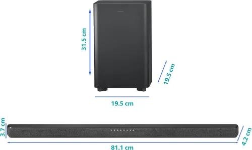 Miniatura 4 de Philips TAB6200 Barra de sonido de 2.1 canales con subwoofer inalámbrico - Bluetooth, HDMI eARC, Dolby Atmos, DTS Virtual:X, 240W Max Power, Negro