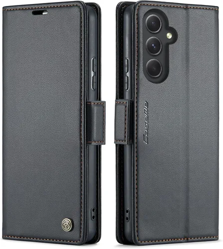 Miniatura 34 de QLTYPRI Funda tipo cartera para Samsung Galaxy S22 Ultra, funda magnética de piel sintética de alta calidad con bloqueo RFID, ranuras para tarjetas