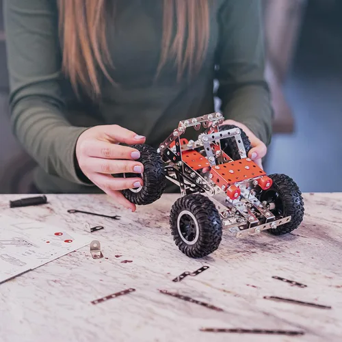 Miniatura 9 de Conjunto Erector para Niños - Niñas Kits de Modelos de Metal para Adultos, Adolescentes y Niños Avanzados Juguetes STEM Construye un Coche