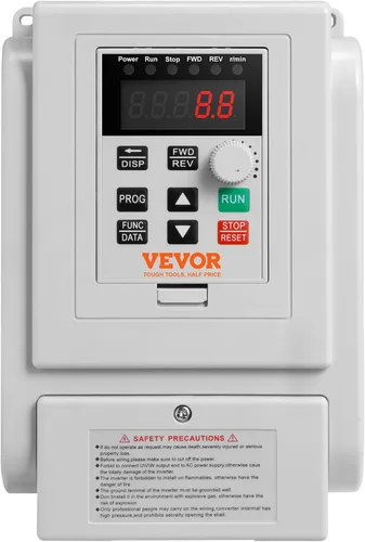 Miniatura 9 de VEVOR VFD 3HP, 2.2KW, 10A, Entrada 1 Fase 220V-240V a Salida 3 Fases 220V-240V Unidad de Frecuencia Variable, VFD 0-400Hz para Control de Velocidad