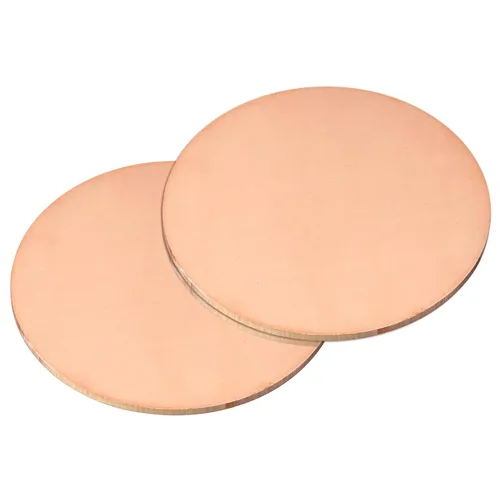 Miniatura 6 de uxcell Hoja de cobre puro, 4 piezas de 2 x 0.04 pulgadas, calibre 18 T2, placa redonda de metal de cobre para manualidades, reparaciones eléctricas