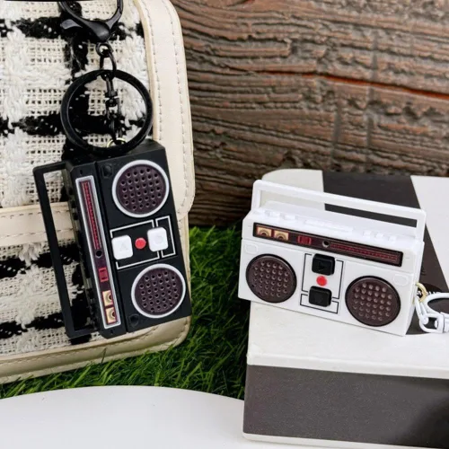Miniatura 7 de Mini llavero grabador de cinta acrílica de los años 90, llavero de cinta retro para parejas, regalo para parejas, radio y televisión, llave