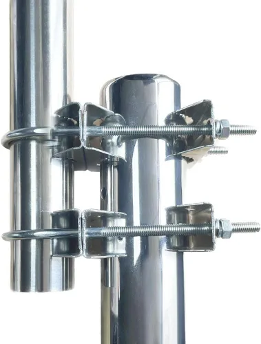 Miniatura 2 de Soporte de abrazadera de doble perno en U para antena Starlink, adaptador de poste para montaje en riel de escalera Rv, universal