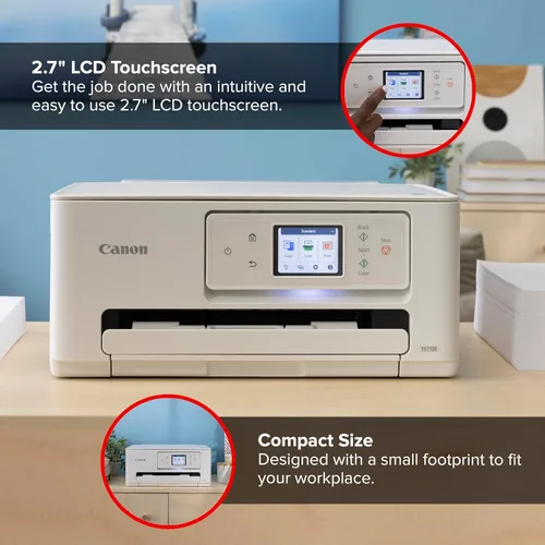 Miniatura 2 de Canon PIXMA TS7720 Impresora inalámbrica de inyección de tinta a color todo en uno - Impresión, copia, escanea, dúplex automático, 15/10 PPM