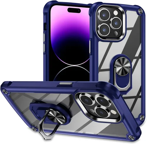 Miniatura 9 de Funda para iPhone 13 Pro con protector de pantalla, cristal transparente, antiamarillo, acrílico resistente, funda protectora de grado militar