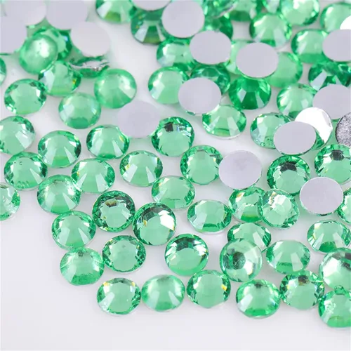 Miniatura 60 de 3000 unidades de diamantes de imitación termoadhesivos SS6 de 2mm con parte posterior plana, gemas de cristal de vidrio transparente redondas