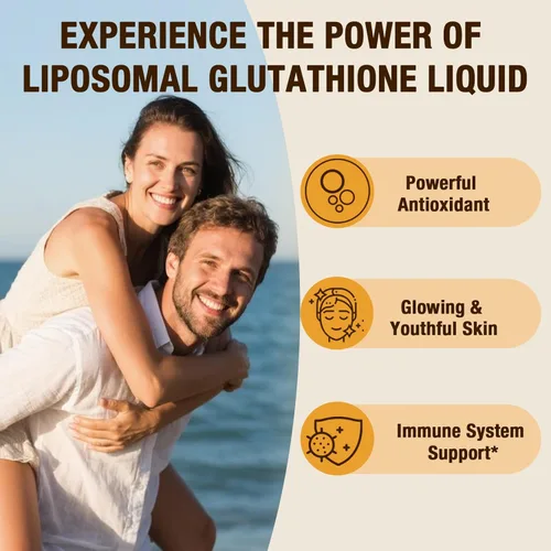 Miniatura 5 de Jagielolia Líquido de glutatión liposomal de 2000 MG, fabricado en los Estados Unidos, suplemento de glutatión reducido, absorción mejorada, sin