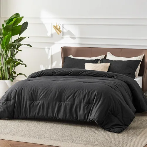 Miniatura 226 de Bedsure Juego de edredón Twin/Twin XL, ropa de cama suave beige para todas las estaciones, juego de cama teñido catiónico, 2 piezas, 1 edredón