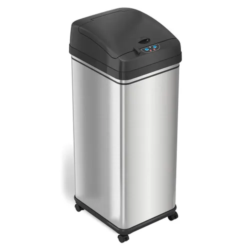 Miniatura 4 de iTouchless - Cubo de basura para cocina de 13 galones, con sensor, con ruedas