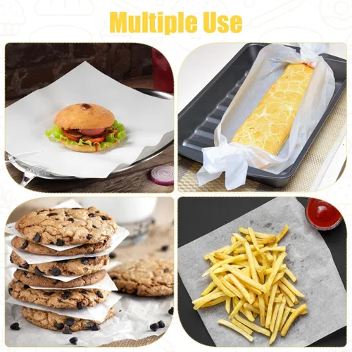 Miniatura 4 de 100 hojas de papel deli de 12 x 12 pulgadas, hojas de papel encerado sin blanquear para alimentos, papel de envoltura resistente a la grasa