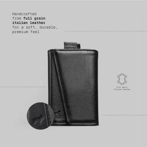 Miniatura 42 de The Frenchie Co. - Cartera - Cartera delgada de piel plegable - Protección de bloqueo RFID con múltiples ranuras para tarjetas y ventana