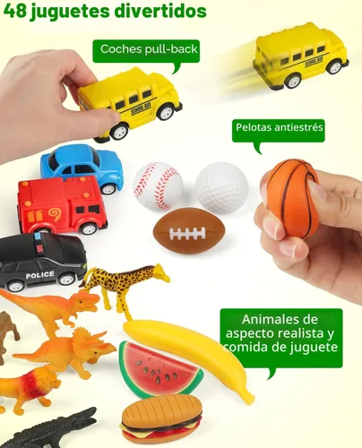 Miniatura 3 de Coogam Juguete de clasificación para niños pequeños, animales, dinosaurios, frutas, vehículos, alimentos, peces, bolas, juego de granja, juego