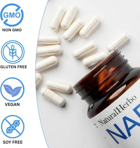 Miniatura 7 de NAD+ Cápsulas 950mg 60 cápsulas vegetales Energía celular y apoyo saludable al envejecimiento aumenta el metabolismo, la inmunidad y la función