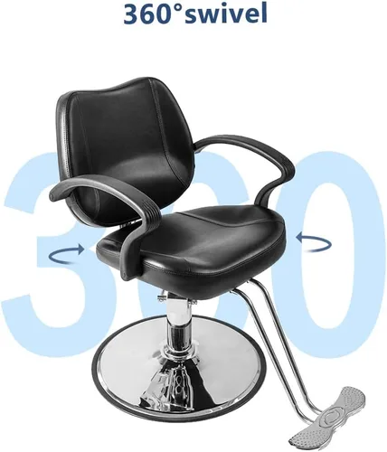 Miniatura 4 de Winado Silla de peluquería para salón de belleza con altura de asiento ajustable de 6 pulgadas y rodillo de 360 grados, soporta hasta 330 libras