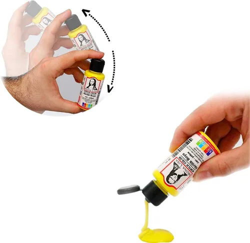 Miniatura 8 de Juego de pintura acrílica, 12 x 2.4 fl oz, colores impermeables no tóxicos, para niños, principiantes y artistas aficionados, funciona en lienzo