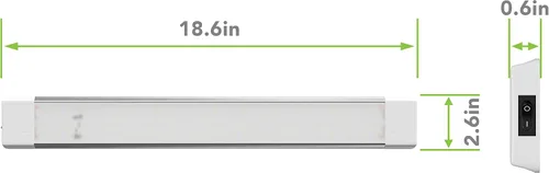 Miniatura 2 de Lámpara de techo LED para caravana con interruptor de encendido/apagado de 18.5 pulgadas, 5000 K, blanco natural, 12 V/24 V CC, 1440 lúmenes