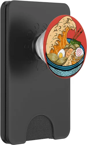 Miniatura 7 de Great Ramen Wave Kanagawa Japanese Fideos Anime regalo PopSockets Grip y soporte para teléfonos y tabletas, Negro