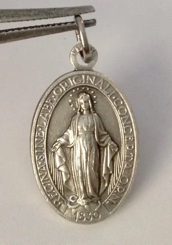 Miniatura 2 de MEDALLA MIRACULOSA - LA ORIGINAL - 100% HECHO EN ITALIA - MEDALLAS DE LOS SANTOS PATRÓN, Metal, No es una piedra preciosa