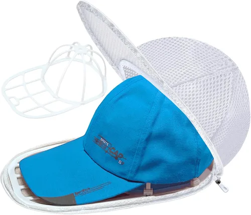 Miniatura 7 de Paquete de 3 arandelas de sombreros para lavadora, jaula de sombreros para lavar, bolsas de lavado de ropa para gorras de béisbol, limpiador