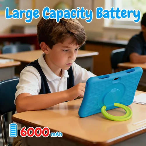 Miniatura 5 de ZZB Tablet Android 15 de 10 pulgadas para niños con funda, 8 GB (3+5 extendidos) RAM + 32 GB de almacenamiento (soporta 1 TB Micro SD), batería
