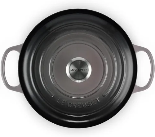 Miniatura 2 de Le Creuset Horno holandés redondo de hierro fundido esmaltado, 5.5 cuartos de galón, Ostión Ostra