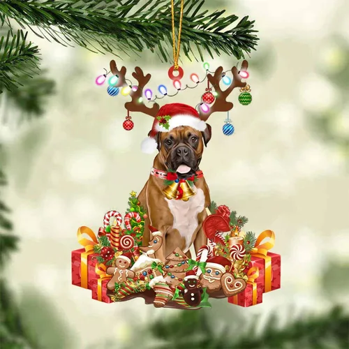 Miniatura 42 de Nazenti Adorno de Navidad personalizado de reno de Alaskan Malamute – Adorno de perro personalizado para amantes de las mascotas, acrílico plano