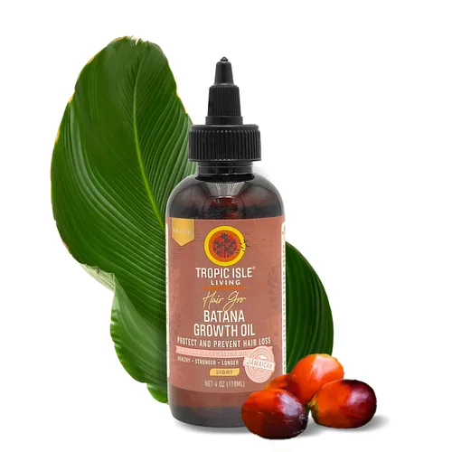 Tropic Isle Living Aceite de crecimiento Batana de 4 onzas, mezcla ligera para el crecimiento y reparación del cabello, aceite nutritivo ligero para