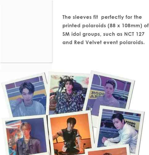 Miniatura 5 de Paquete de 50 fundas polaroid Kpop, ultra transparentes y ultra gruesas, fundas protectoras de 200 micras, perfectas para Kpop Standard 3.465x4.252